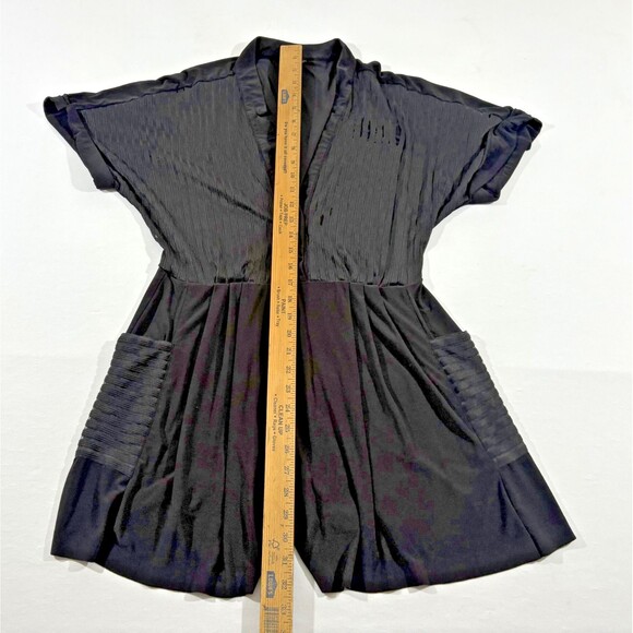 HOLES NORMA KAMALI Womens Deep V Neck Black Geralyn Poly Romper Jumpshorts Sz M - Picture 5 of 14